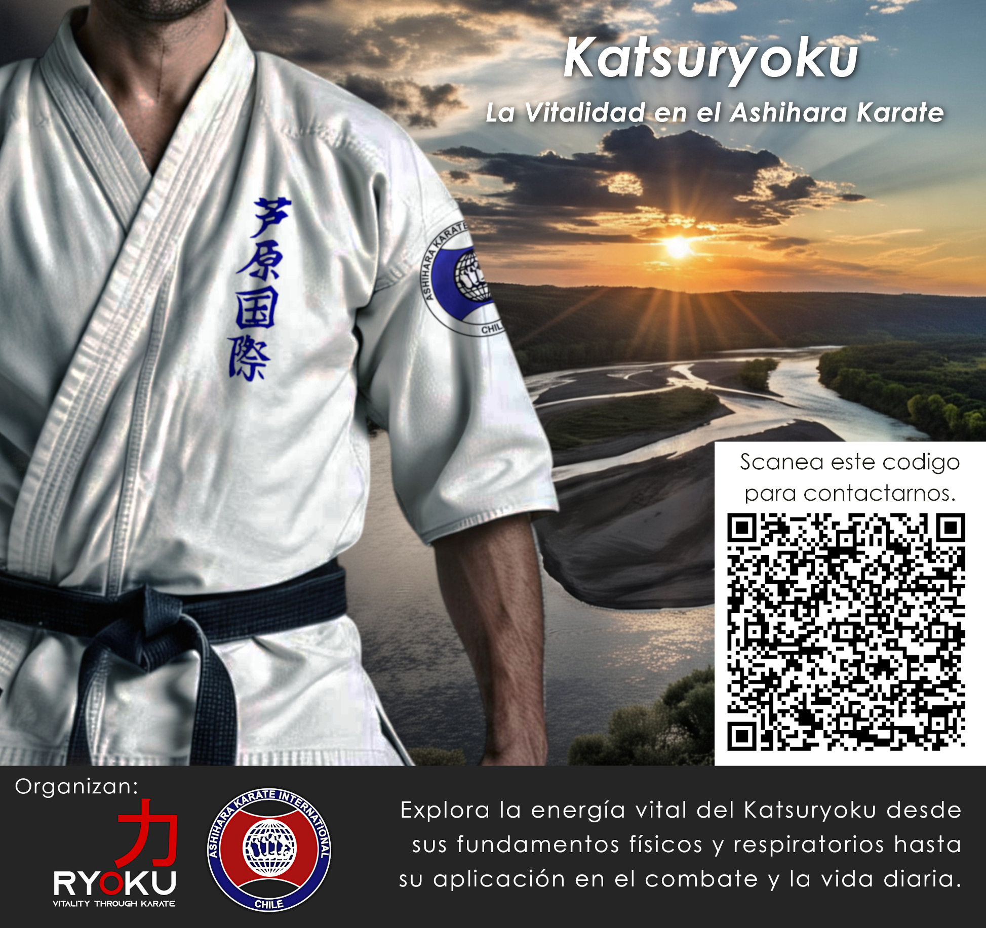 Taller Katsuryoku Dojo Ryoku Talca - Vitalidad a través del Karate con Sensei Andres Diaz Gallardo