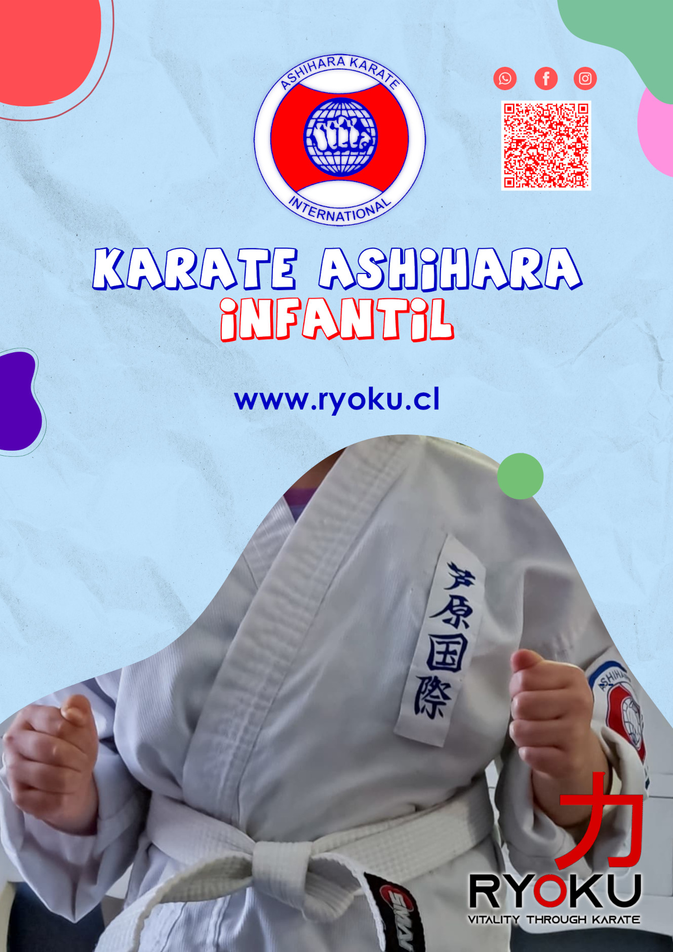 Taller de Ashihara Karate para niños en Dojo Ryoku Talca